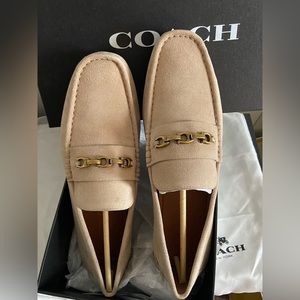 Coach Mott Driver Suede, US 11, Color- Pebble